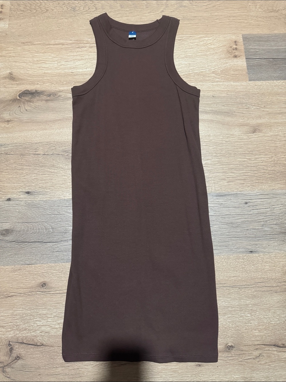 Old Navy Brown Ribbed Sleeveless Dress